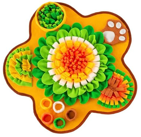 Alfombrillas de juguete para enriquecer al perro, ejercicio para alimentación lenta, rompecabezas de 60 x 60 cm, resistente al desgarro, para interior divertido, alfombrillas de alimentación para