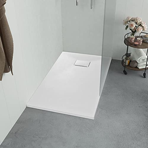 Logeirevo Shower Base Tray SMC, Low Threshold Shower Pan, White 39.4x31.5,-823