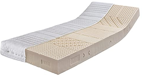 RAVENSBERGER Latexmatratze Komfort-Natura - Härtegrad H2, mittel, RG 75-160 x 200 cm, Höhe 18 cm - 7-Zonen Latexmatratze aus 100% Naturlatex mit Baumwoll-Doppeltuch Bezug