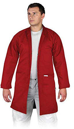 Leber & Hollman Herren Schutzschürze LH-COATER, 60% Polyester 35% Baumwolle 270 g/m2, mit Knopfleiste mit Druckknöpfen, Ärmel mit Klettverschlüssen, High Technology Fabric