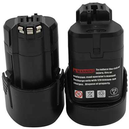 KINSUN 2-Pack Outil électrique Batterie 10.8V 1.5Ah Li-ION pour Bos Perceuse sans Fil 2 607 336 013 2 607 336 014 BAT411 BAT411A BAT412A GDR 10.8-LI GMF 10.8 V-LI GSR 10.8 V-LI2
