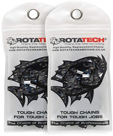 X 2 (Deux) 14 Véritable Rotatech Chaîne Tronçonneuse Paquet de 2 Chaînes Compatible avec Stihl 021 023 MS210 MS230 36360000050