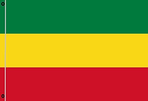 Durabol Bandera Rastafari personalizada Vida Rasta 150 x 90 cm Satén 2 Ojales metálicos