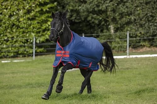 Horseware Amigo Mio Turnout lite Dark Blue red Weidedecke Regendecke (130)