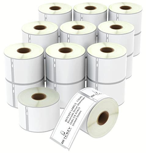 BETCKEY - 20 Grandi Rotoli 99014 Etichette Compatibile con DYMO S0722430, 54mm x 101mm, 4800 Etichette per Spedizioni Grandi Utilizzo per LabelWriter 450 4XL NON per 550 o 5XL