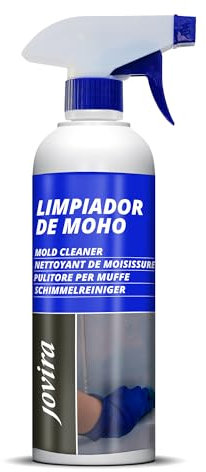 JOVIRA PINTURAS Limpiador de Moho. Elimina el Moho. Eficaz para manchas de microorganismos en terrazas, tejados, paredes, jardín, azulejos, bañeras, cocinas, aseo. (1 Litro) H-11