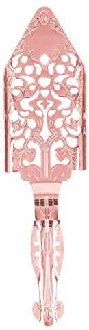 Cucchiaio per assenzio, Cucchiaio filtro, Cucchiaio filtro per assenzio Cucchiaio da cocktail in legno di assenzio cavo Cucchiaio da zucchero Cucchiaio per barman(Oro rosa)