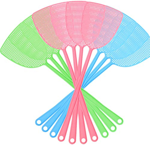 Fliegenklatsche, Fly swatter, Mückenschutz - 10 Stück Mehrfarbig Pest Control Fliegenklatsche für Fliegen, Mücken und Insekten
