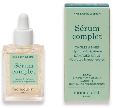Manucurist - Sérum Complet, Soin Ongles Abimes, Hydrate et Régénère les Ongles et Cuticules - Texture Gel non gras - Bio-Sourcé à 86,5% - Made in France - 15ml