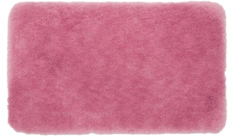 Gözze - Deluxe Badteppich mit extra hohem Flor, 100% Polyester (Mikrofaser), Mit Antirutschbeschichtung, 60 x 100 cm - Altrosa