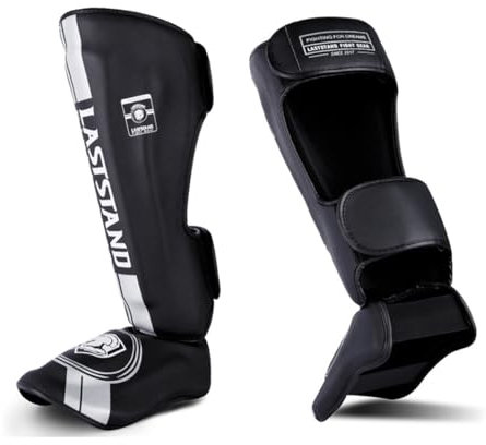 OLYSPM Muay Thai Schienbeinschoner,Schienbeinschoner Kickboxen,Kickboxen Schienbeinschützer mit PU-Leder und Latexeinlage,Schützen Sie Ihre Schienbeine und Fußrücken