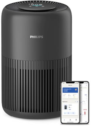 PHILIPS Air Purifier 900 Series, HEPA NanoProtect + Activated Carbon Filter, CADR 250 m³/h for 65 m² Allergy Sufferers, Quiet, Intelligent and Energy Efficient (AC0951/13)