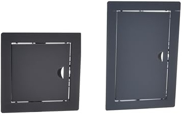 Aqbau Revisionslock svart 50 x 60 cm underhållsdörr metall med snäpplås, revisionsdörr, revision, underhållslock gips, installation vänster/höger