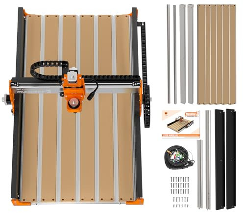 FoxAlien Masuter 3 Y-axis 4080 Extension Kit for Masuter 3 CNC Router Machine, with Upgraded T-Slot Hybrid Spoilboard for Large Wood Engraving Carving Projects (Extend Y-axis to 800mm)