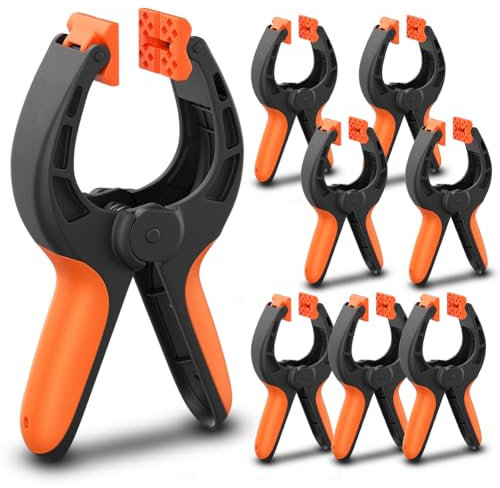 Lot de 8 pinces de serrage en nylon avec mâchoires de serrage mobiles, pinces avec grande envergure et force de serrage, pour colles, piscine, photographie, artisanat