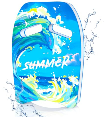 HeySplash Swim Kickboard for Adults, Swimming Kickboard Cute Pattern Swim Training Aid for Adults, Pool Exercise Equipments for Beginning Swimmers Safety Swim Board Auxiliary, Summer Surfing