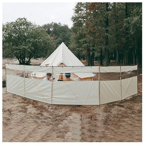 Koncey Utomhus campingskärm, strandvindskydd, campingvindskydd med metallstänger och halsband/förvaringsväska, för trädgård, picknick, grill