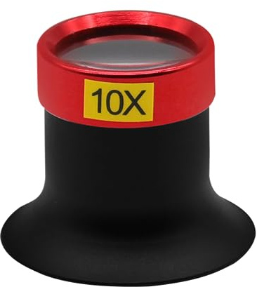 Lente di ingrandimento per orologiaio, in lega di alluminio, per riparazione di orologi, 10 lenti da orologiaio per occhiali da vista