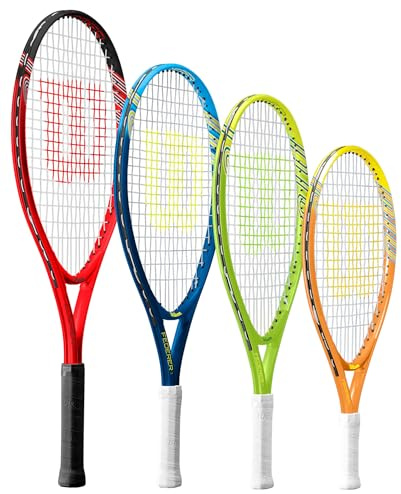Wilson Federer Junior Tennis Racket Series (19-25 Age 2-10) inc 3 Tennis Balls (19 (2-4 Year Old))