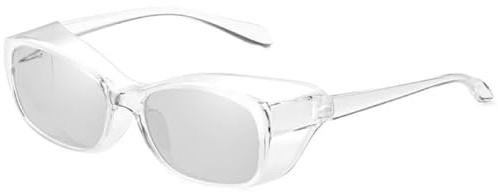 FGAQLUK Gafas antipolen, gafas polarizadas para adultos, antiluz azul, antivaho, gafas de seguridad protectoras 3D, adecuadas para personas con ojos sensibles (blanco)