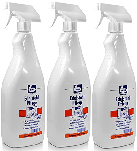 3x Dr. Becher Edelstahlpflege 1 Liter