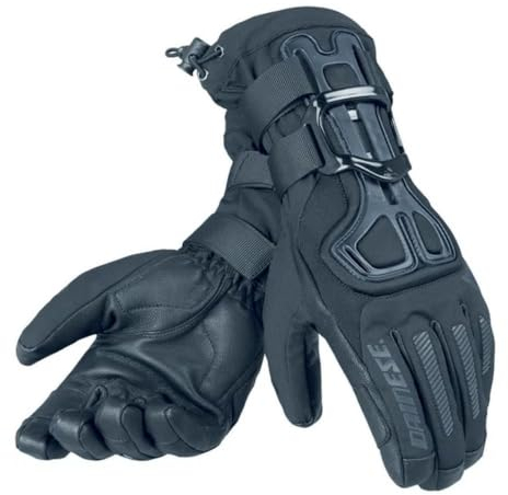 Dainese Erwachsene Skiprotektor D-Impact 13 D-Dry Gloves Snowboard Handschuhe mit Protektor, Schwarz/Carbon, M