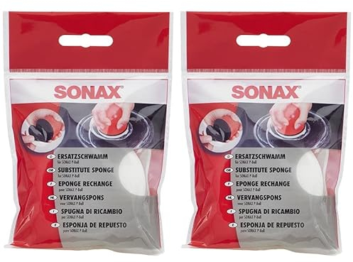 2x SONAX ERSATZSCHWAMM FÜR P-BALL ERSATZ POLIER SCHWAMM POLIERSCHWAMM POLIERBALL