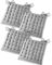 Gräfenstayn® 4er-Set Baumwoll-Sitzkissen 40x40x5cm mit Haltebändern für Indoor und Outdoor mit Öko-Tex Siegel - (Grau)