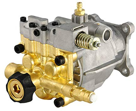 Surmountway Horizontale Hochdruckreiniger-Pumpe, 1,9 cm Schaft, max. 3400 PSI 2,5 GPM Ersatz-Hochdruckreiniger-Pumpen, Messingkopf, Hochdruckreiniger-Pumpe, passend für Honda, B&S, Homelite, Waspper