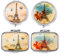 4 Stück Metall Pillendose Pillenbox, Haosell 3 Fächer Pillendose mit Spiegel Pillenetui Klein für Unterwegs Vitamine Medizin Tablet Organizer Case Pillenbox für Tägliche und Reise Verwenden
