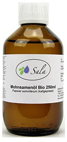 Sala Mohnsamenöl Mohnöl kaltgepresst BIO (250 ml Glasflasche)