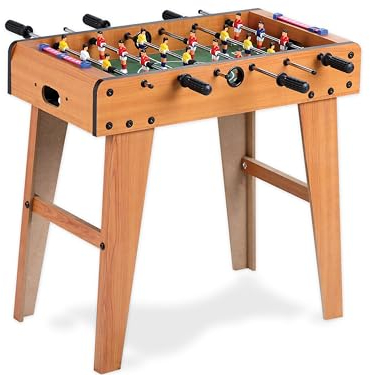 Teorema Tischfußball aus Holz, Tischfußball mit 2 Kugeln und Punktezählern, Höhe 62 cm