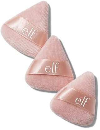e.l.f. Halo Glow Pinkie Puffs, Finger-sized, Mini Puff For Applying Loose & Pressed Powders, Soft, Reusable & Washable, Vegan & Cruelty-Free, Set of 3