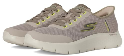 Skechers Hombre Go Walk Flex Netro Slip-In ENTRENADOR, Taupe Textile/Synthetic, 42 EU
