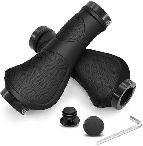 L&W Luck Bike Handlebar Grips,22mm-Rubber Ergonomic Bicycle Handlebar Grips,for MTB, Road Bike,City