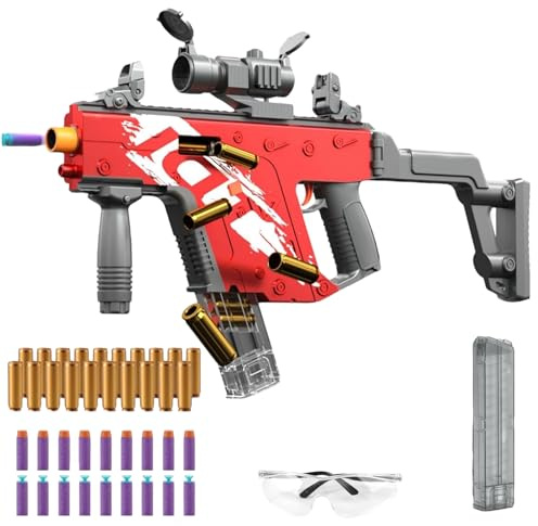 Shell Eject Toy Gun Machine Gun SMG, Electric Automatic Foam Dart Blaster with Scope and Bullets, for Boys