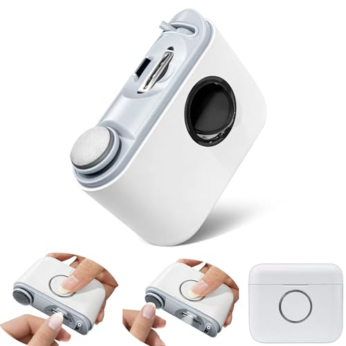 Vexorium Coupe Ongle Électrique, Lime à Ongles Électrique + Coupe-Ongles | Taille-Ongles Électrique avec Lumière LED, 2 Vitesses, Coupe-Ongles Automatique pour Bébé, Enfants, Adultes et Seniors