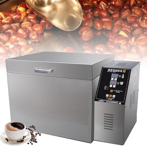 Tostatrice per Caffè Commerciale,Tostatrice in Acciaio Inox per Frutta Secca,Tostatrice Elettrica per Chicchi Di Caffè Con Timer E Termostato Controllabile,per Castagne E Arachidi Type10(4000G)