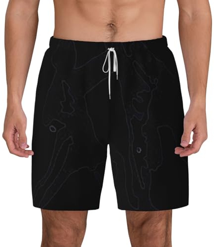 ASFgda Traje de baño para hombre con estampado de artes marciales de taekwondo de secado rápido, pantalones cortos de playa, forro de malla con bolsillos para surf en la playa, blanco, M
