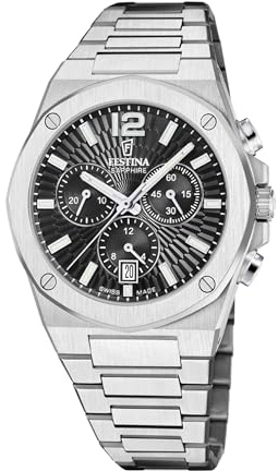 Festina Swiss Made herrkronograf av stål med armband F22002/4