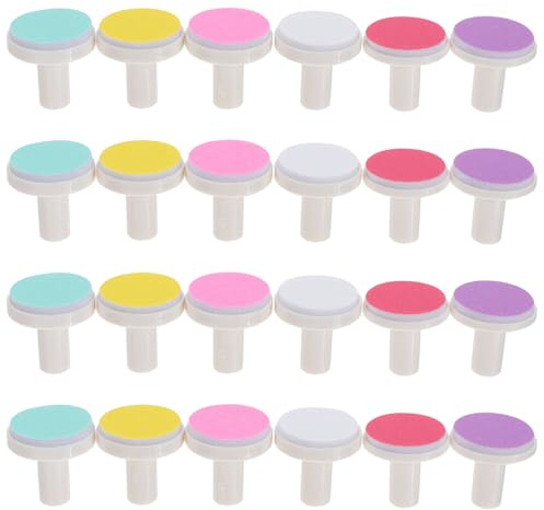 Hoement Tête de Lime à Ongles pour Bébé 24pcs en Papier Abrasif pour Ponceuse Électrique, Lisse et Propre sans Blesser la Peau, Accessoire pour Garçon et Filles