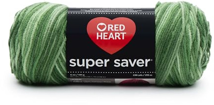 Red Heart E300.0629 Super Saver Economy Yarn, Green Tone