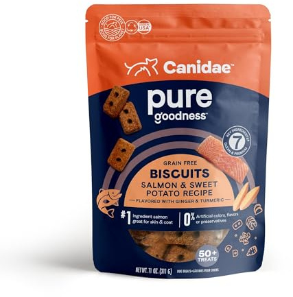 Canidae Pure Dog Treat Biscuits with Salmon & Sweet Potato, 11 oz, Grain Free