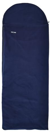 LOWLAND OUTDOOR® - Sacco a Pelo in Pile, 220 x 80 cm, Colore: Nero