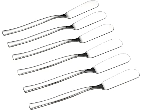 Qskely 8-Pack Stainless Steel Butter Spreader, Butter Knives