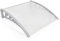 Auvent de Porte d'entrée Toit Marquise en Polycarbonate Porte Résistante Toit Abri Protection Contre La Pluie et UV,(60 * 100 cm),Cadre Gris