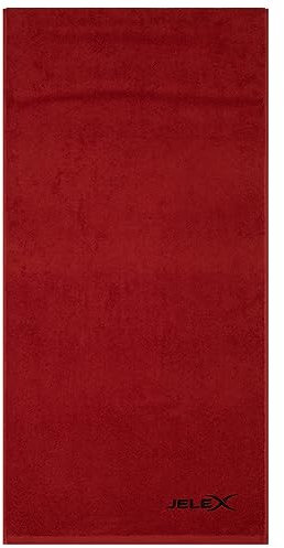 JELEX 100FIT Fitness Handtuch aus Baumwolle, mit Antirutsch-Schutz und Reißverschlusstasche aus Mesh-Material. Maße: 90 x 45 cm, in Schwarz, Royalblau, grau, türkis, armygrün und rosa (Rot)