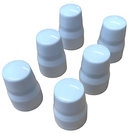 6 Radiator Caps - Tidy Up Radiator Valves - Simply Push On White
