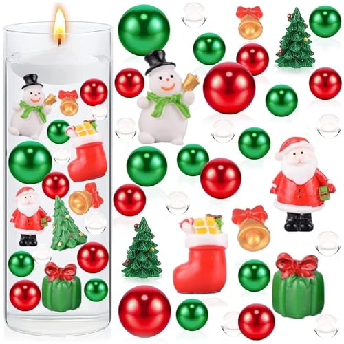 Lot de 6042 perles d'eau transparentes pour plantes dans un vase, perles d'eau non toxiques, décoration de Noël, perles d'eau transparentes pour décorations de Noël