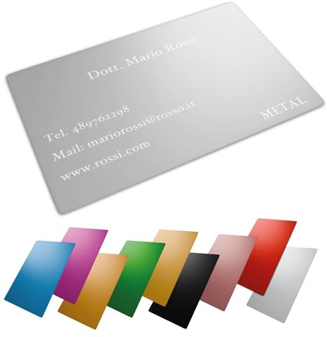 Gruppo Veneziano - card metallica personalizzata incisa - biglietto da visita inciso - spessore 0,2 mm - 100% made in italy